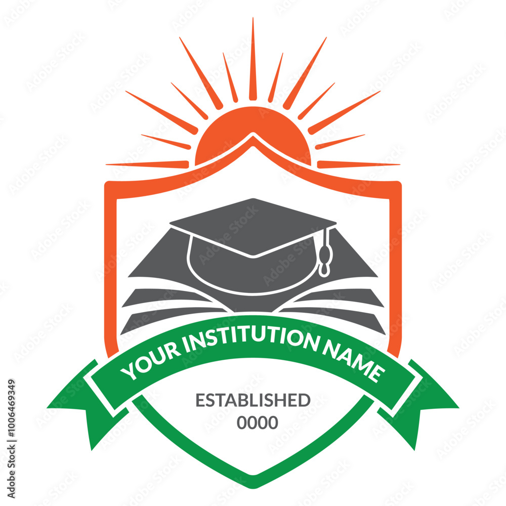 Education logo and school badge design template Education logo and school badge design template