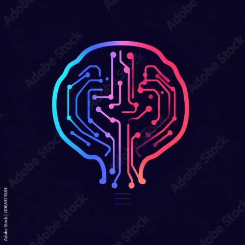 Innovative Logo for AI Featuring Unique Design Elements