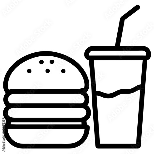 hamburger with Coke