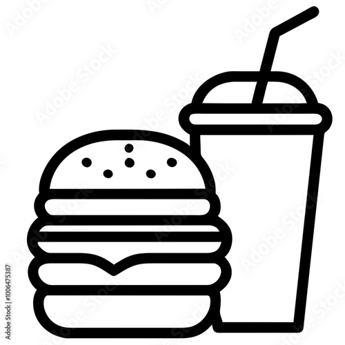 hamburger with Coke photo