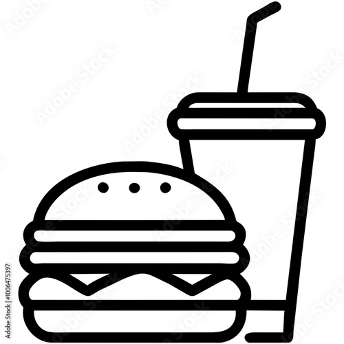 hamburger with Coke