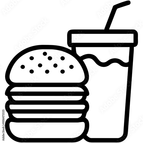 hamburger with Coke