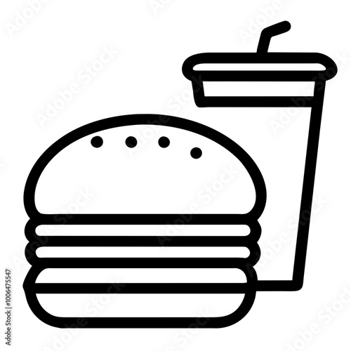 hamburger with Coke