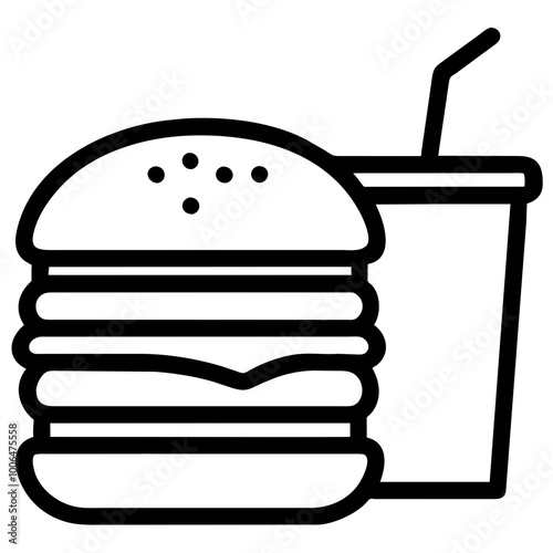 hamburger with Coke