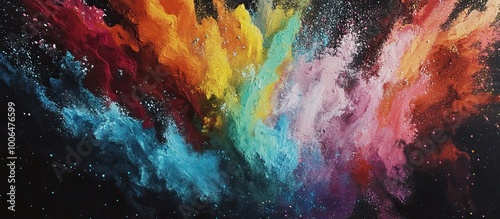 Wallpaper Mural Cosmic Burst of Colors Torontodigital.ca