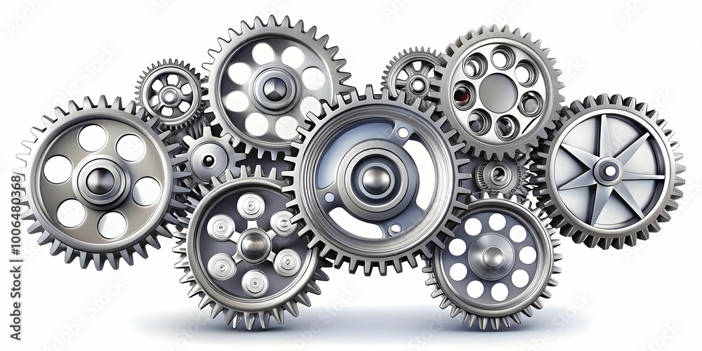 Close-Up Vector of Interlocking Gears as Vote Counting Mechanism - Detailed System Zoomed Out on White Background for Tallying Information Close-Up Vector of Interlocking Gears as Vote Counting Mechanism - Detailed System Zoomed Out on White Background for Tallying Information