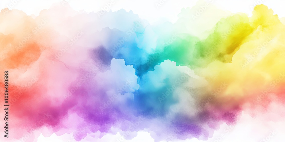 Abstract background of colorful clouds on white. Abstract background of colorful clouds on white.