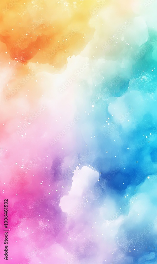 Abstract colorful sky with clouds and sparkles. Abstract colorful sky with clouds and sparkles.