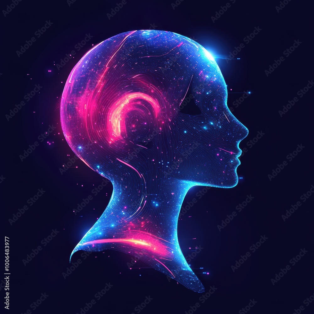 Inspiring Artificial Intelligence Logo Reflecting Digital Creativity Inspiring Artificial Intelligence Logo Reflecting Digital Creativity