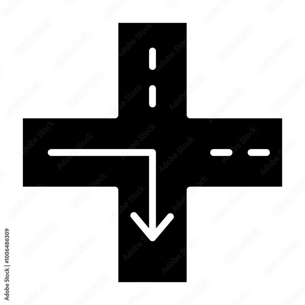 Fototapeta premium Road Ramps Glyph Icon Design