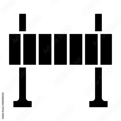 Road Obstruction Glyph Icon Design