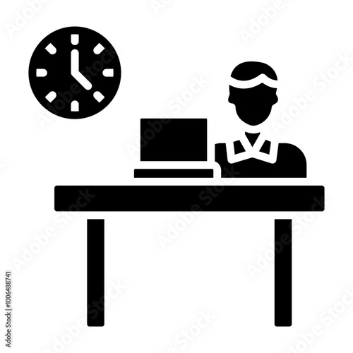 Busy Glyph Icon Design