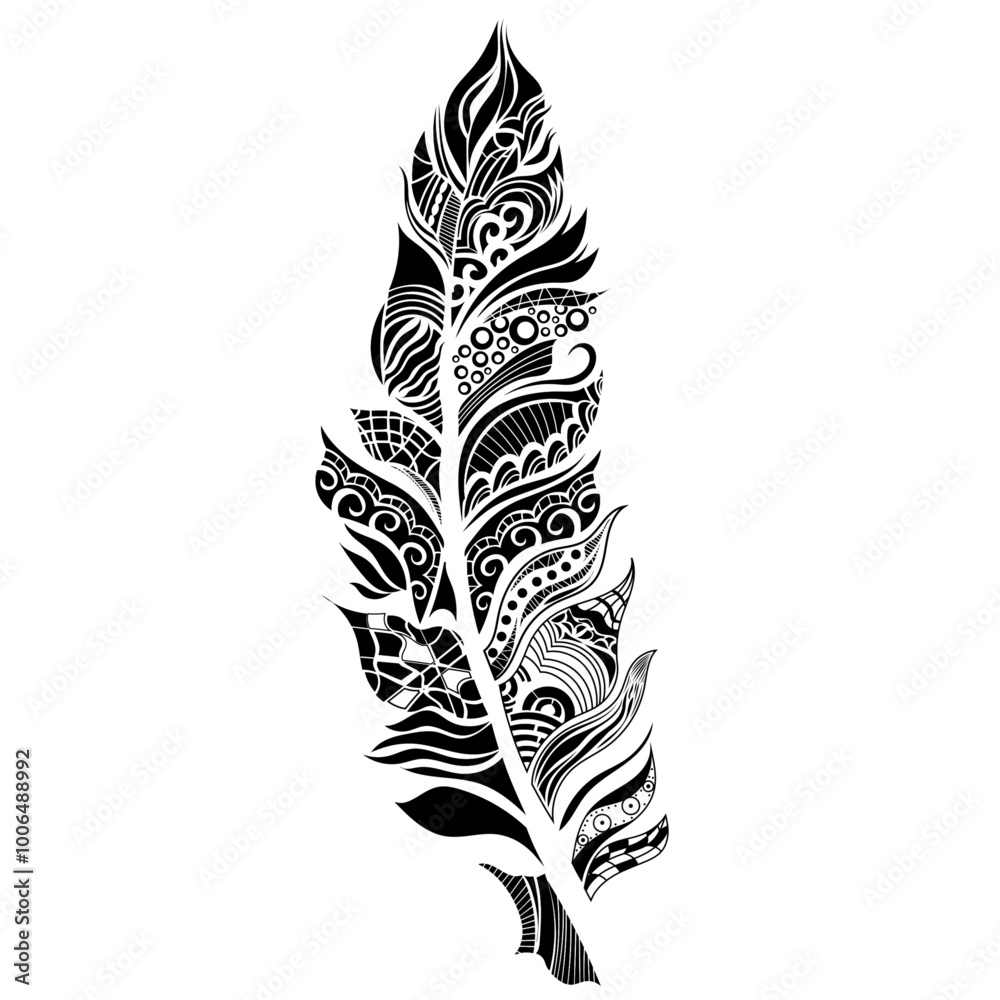 Obraz premium Ethnic Feather Pattern