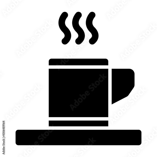 Coffee Cup Glyph Icon Design