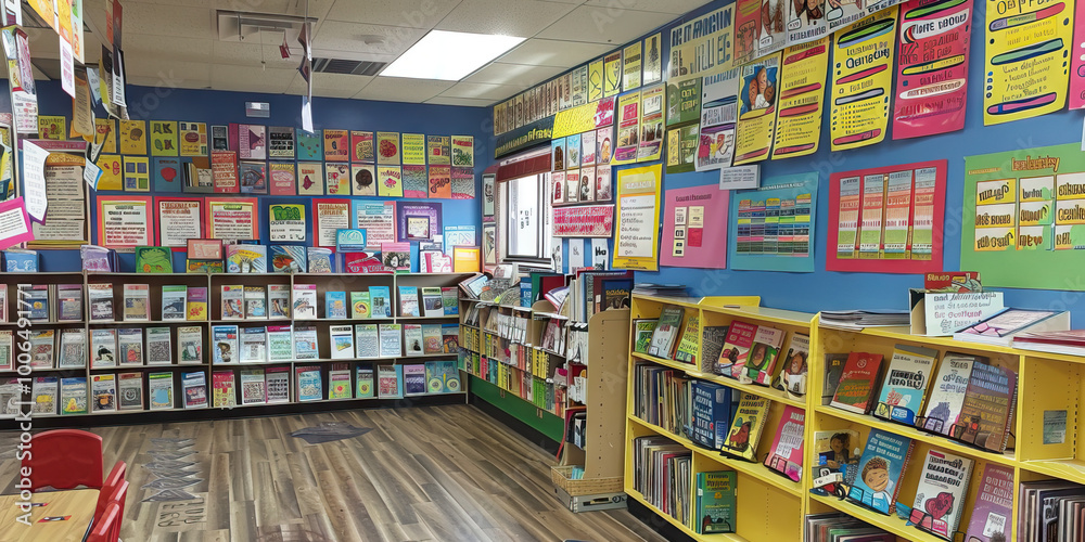 Reading Specialist's Wall: Covered in literacy development posters, reading comprehension strategies, and a board with reading intervention plans Reading Specialist's Wall: Covered in literacy development posters, reading comprehension strategies, and a board with reading intervention plans