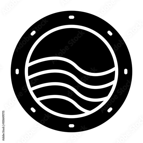 Porthole Glyph Icon Design