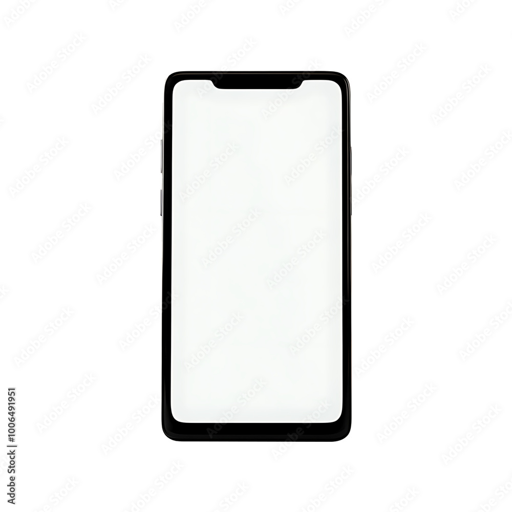 Blank white phone isolated on white background 