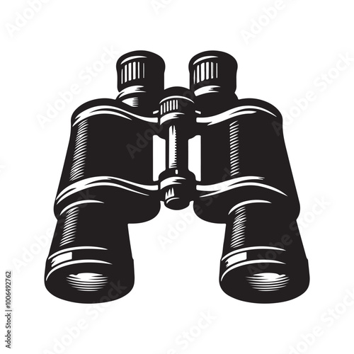 binoculars vector silhouette illustration