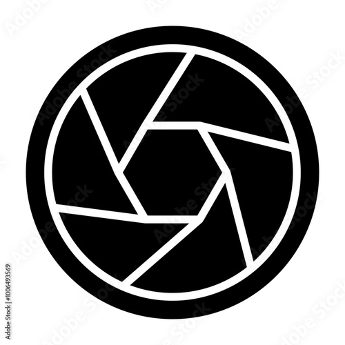 Aperture Glyph Icon Design