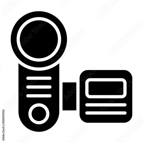 Cam Recorder Glyph Icon Design