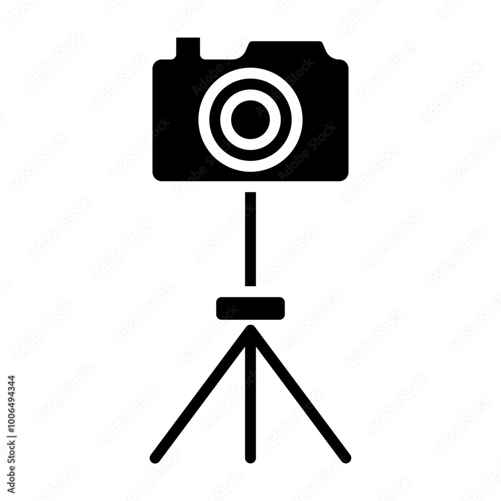 Tripod Glyph Icon Design Tripod Glyph Icon Design