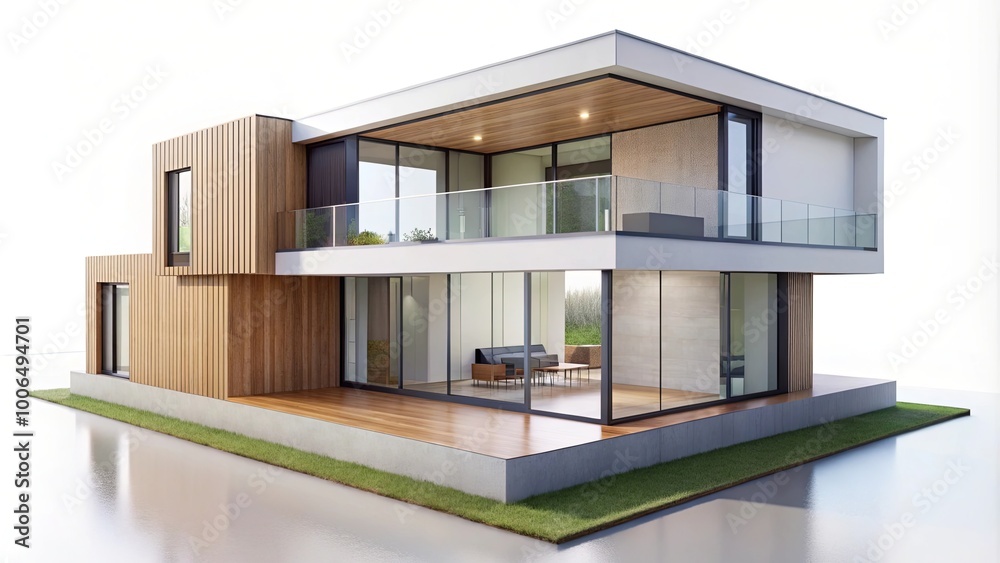 Modern Simple House Design with Large Windows Modern Simple House Design with Large Windows
