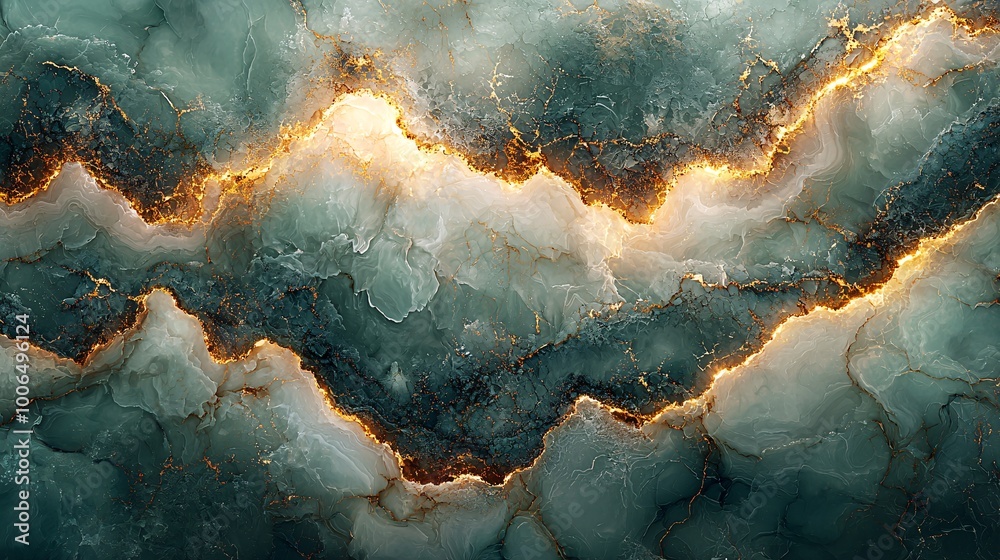 A minimalist pastel green marble texture featuring subtle gold veins weaving through, offering a refined and calming vibe A minimalist pastel green marble texture featuring subtle gold veins weaving through, offering a refined and calming vibe