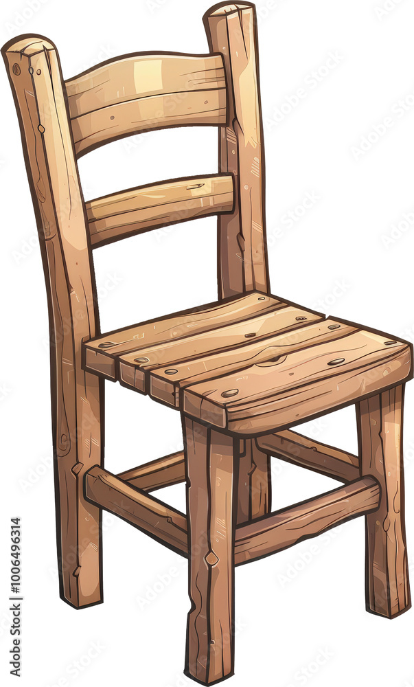 Wooden chair, rustic charm Wooden chair, rustic charm