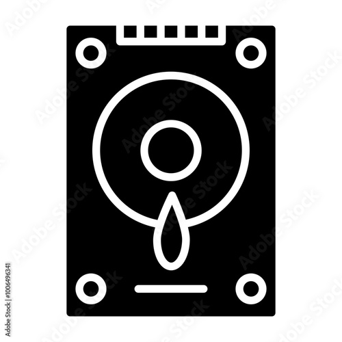 Hard Drive Glyph Icon Design