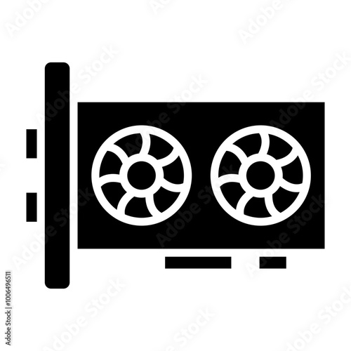 Graphic Card Glyph Icon Design