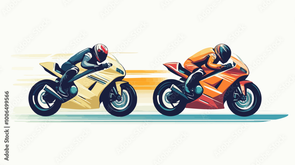 Fototapeta premium Motorcycle racing. Sport bike.