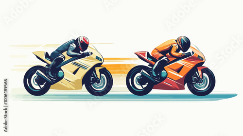 Motorcycle racing. Sport bike.	
