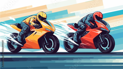 Motorcycle racing. Sport bike.	
