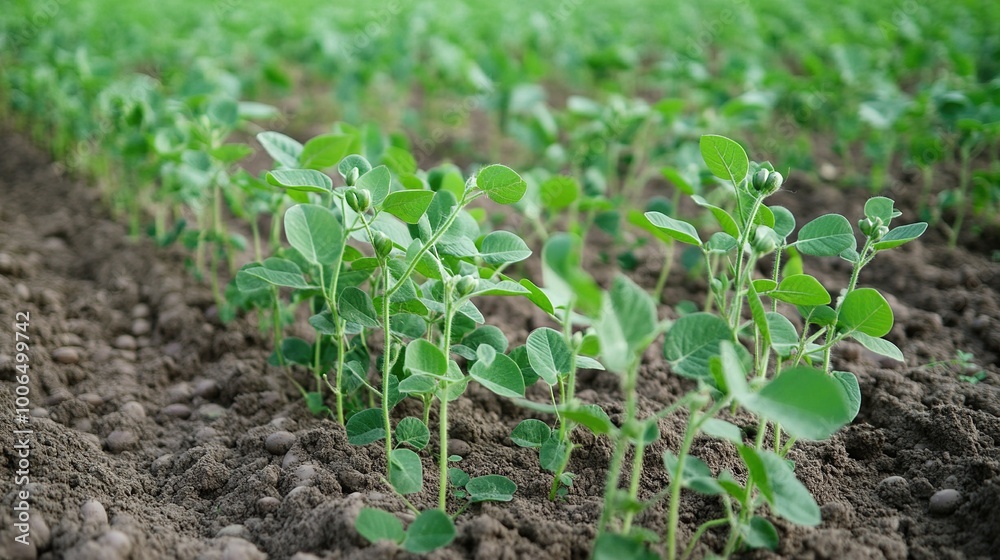 Fresh Green Plants in a Fertile Field Fresh Green Plants in a Fertile Field