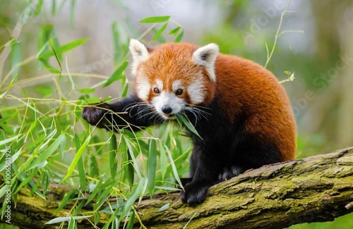 Fototapeta red panda in the forest