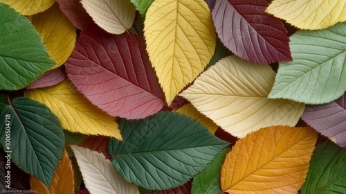 Vibrant Autumn Leaves Close-up: Highlighting Intricate Patterns of Nature's Artistry