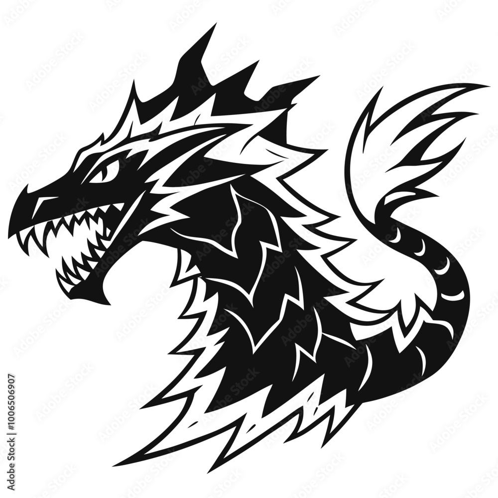 Obraz premium blizzard transforming into a snow dragon 