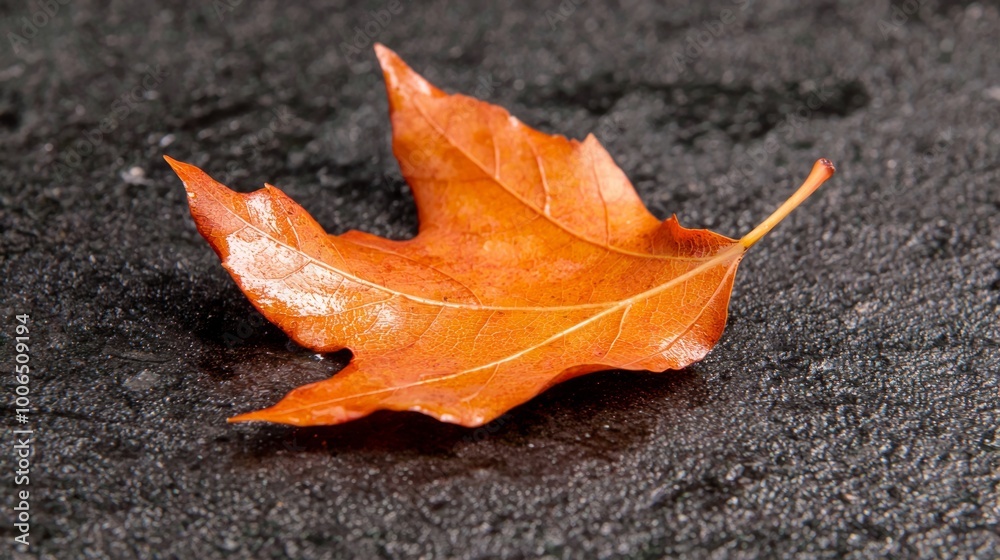 Close-up Snapshot of Vibrant Crunchy Leaf Being Stepped On, Detailing Texture and Colors Close-up Snapshot of Vibrant Crunchy Leaf Being Stepped On, Detailing Texture and Colors