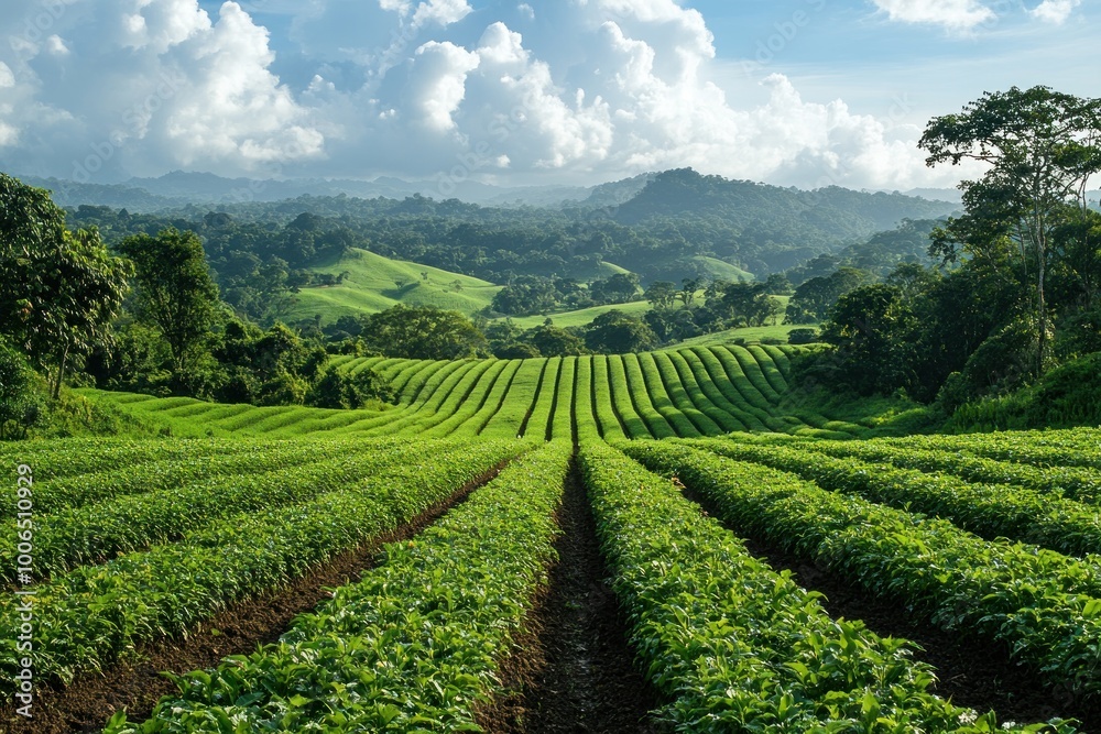 Naklejka premium Green Hills Landscape