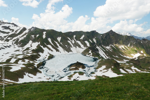 Schrecksee lake in the Bavarian Alps, Germany photo