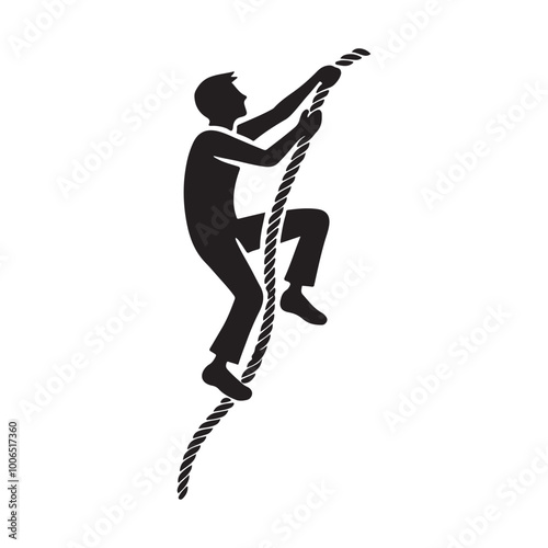 Rope Climbing Athlete