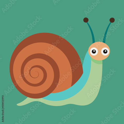 Captivating Snail Vector Illustration Showcasing the Wonders of the Wild
