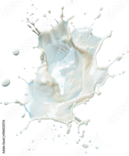 Milk splash against black backdrop