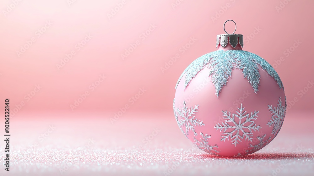 Xmas new year background pastel with copy space Ornament, snowflake design, pastel colors Xmas new year background pastel with copy space Ornament, snowflake design, pastel colors