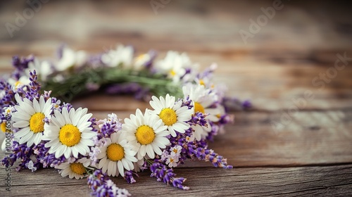 Beautiful Floral Crown with Lavender and Daisies