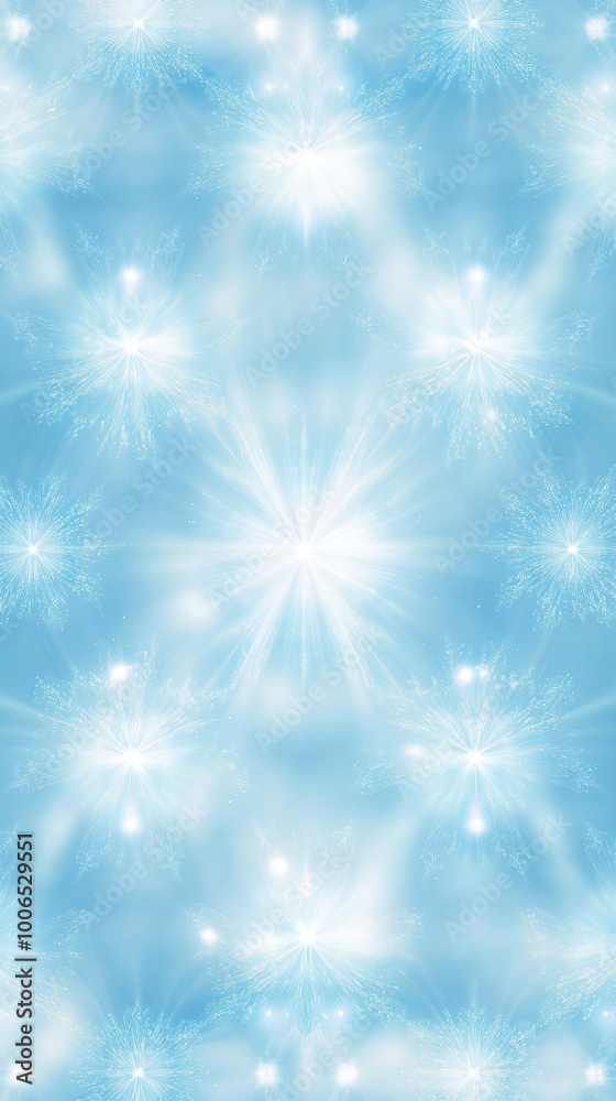 A mesmerizing kaleidoscope design featuring soft blue colors adorned with twinkling stars, creating a dreamy and enchanting background. This visually stunning pattern evokes a sense of wonder A mesmerizing kaleidoscope design featuring soft blue colors adorned with twinkling stars, creating a dreamy and enchanting background. This visually stunning pattern evokes a sense of wonder