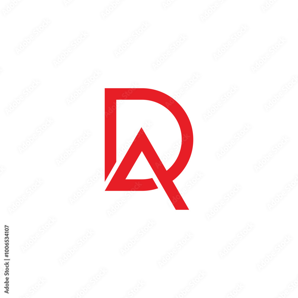 letter da triangle simple linked line logo vector letter da triangle simple linked line logo vector