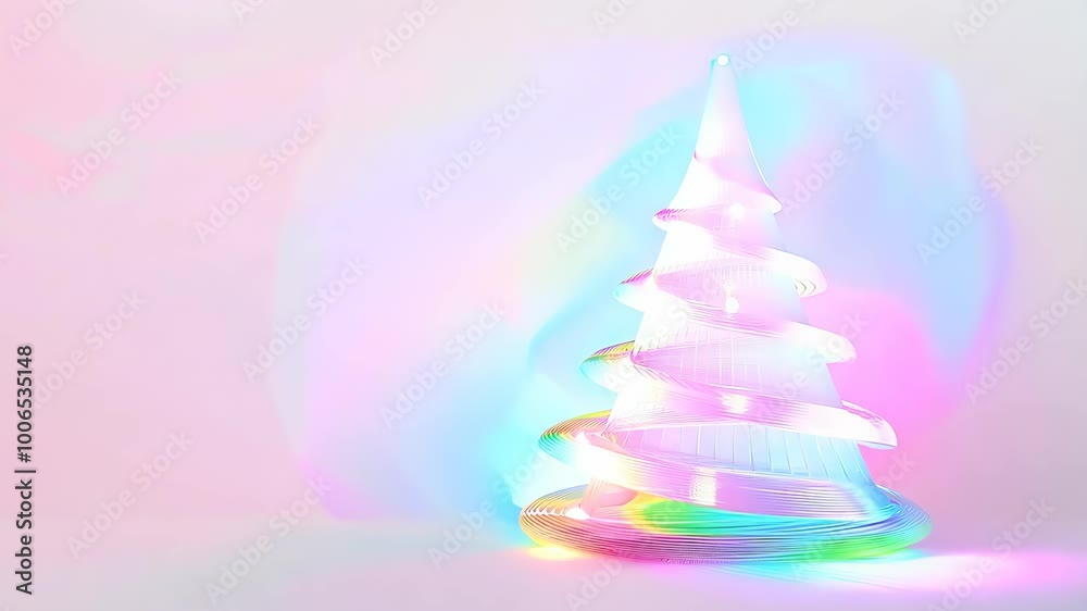 Christmas tree, build from big different color lights and lines. Christmas tree, build from big different color lights and lines.