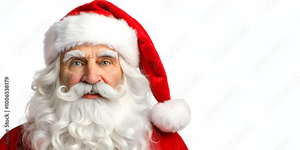 Naklejka premium 3D Santa Baking Cookies with Kids: Candid Scene of Holiday Joy, Laughter, and Fun, Iconic Design on White Background