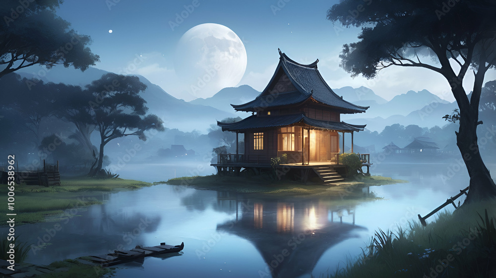 Fototapeta premium castle on the lake